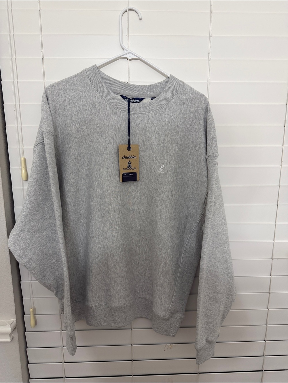 Chubbies Men’s Heather Gray Crewneck Sweatshirt NWT Size S Small